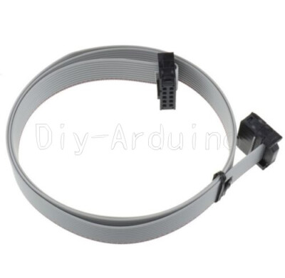 70CM 10 Pin USBISP USBASP JTAG AVR Download wire 10P Ribbon Cable 2.3ft 2.54mm