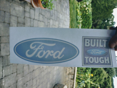 Built Ford Tough hat & Ford Logo official iron on t shirt transfer new old stock