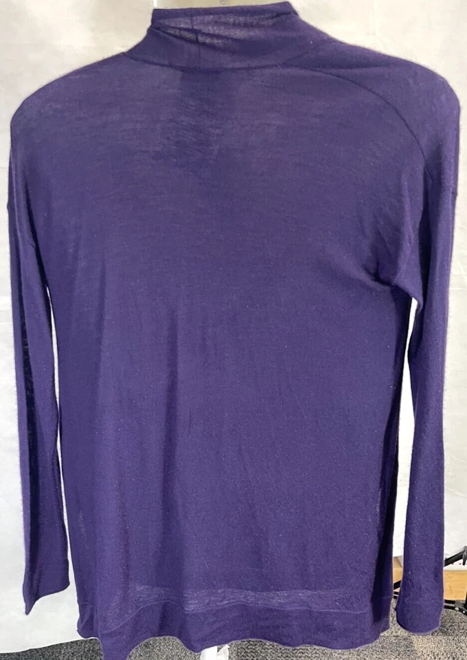 Cárdigan de cachemir púrpura Donna Karan para mujer talla L Foto 4 de 4