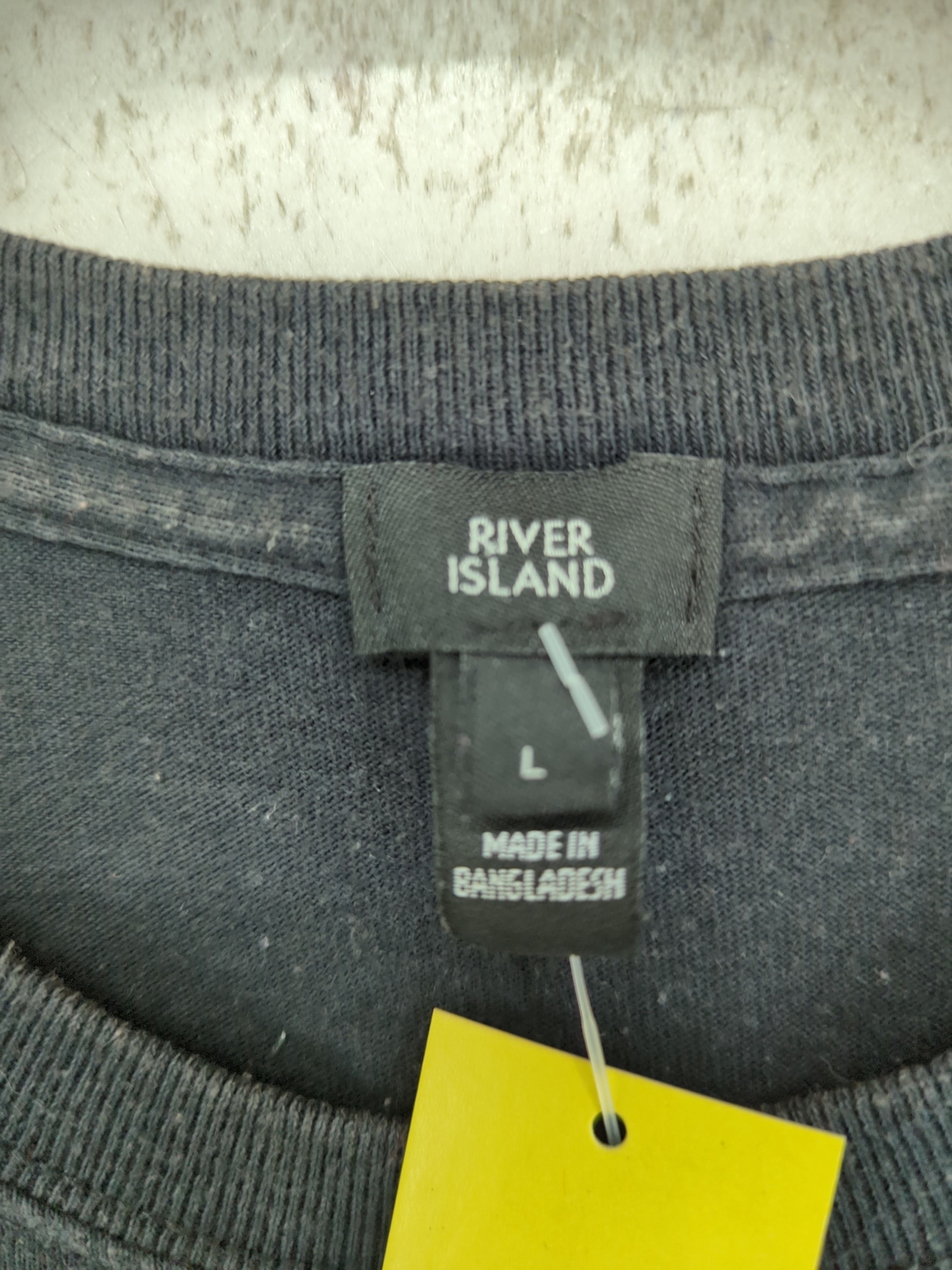 T shirt uomo River Island L nera grafica 100% altra basic