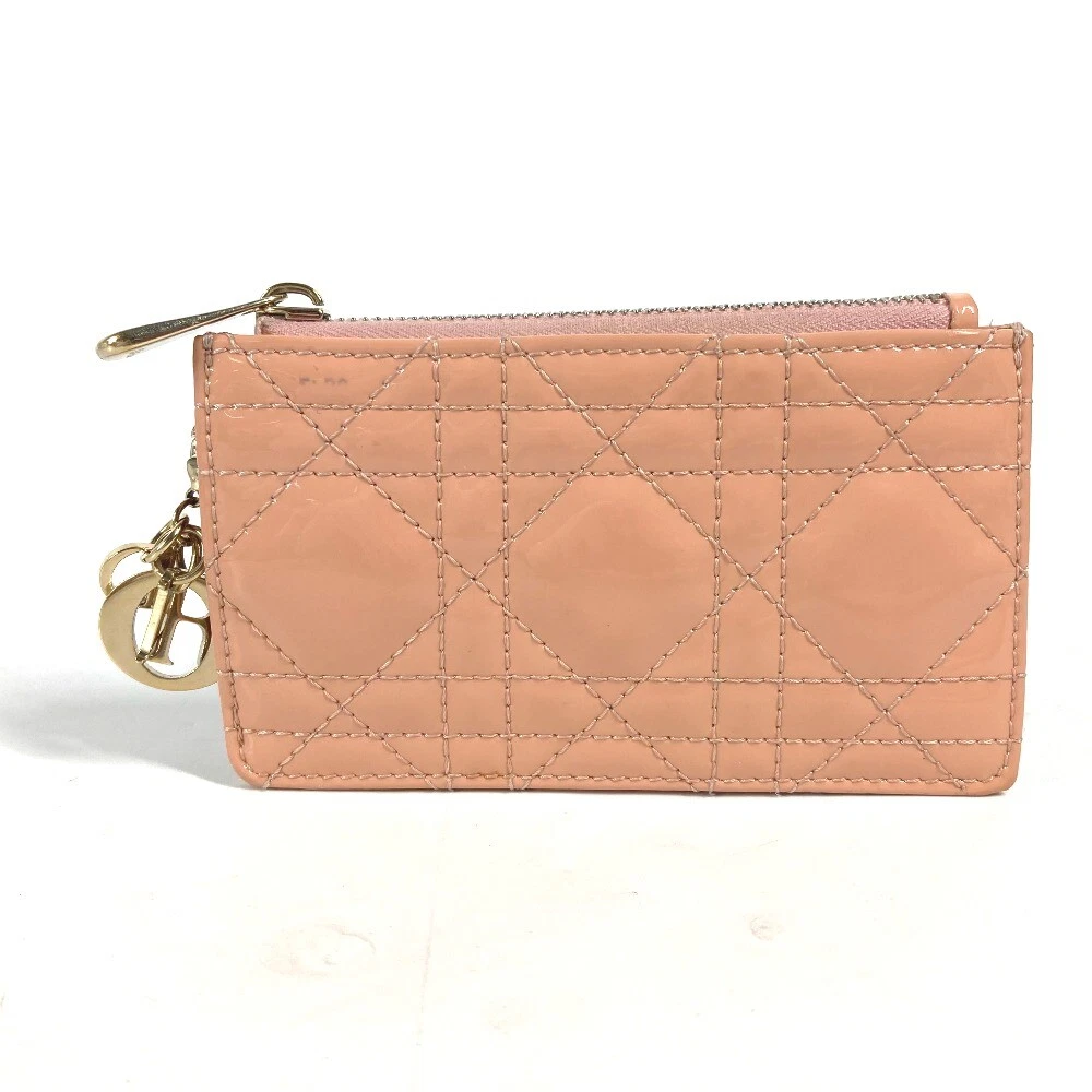 CHRISTIAN DIOR LADYDIOR Cannage Portefeuille Compartiment Monnaie Porte Monnaie