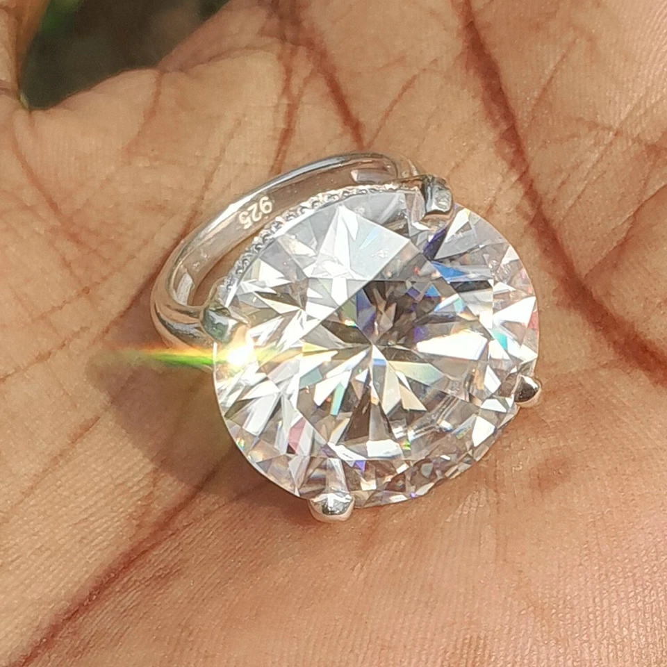 РЕДКОЕ сертифицированное коктейльное кольцо с одним белым бриллиантом 16 карат! Бесплатно по тарифам - Изображение 3 из 4