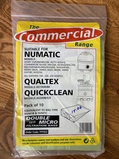 The Commercial Range Vacuum Bags Type NVM1B & NVM1C Pack Of 10 Numatic Qualtex