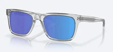 Costa Del Mar Tybee Light Gray Crystal / Blue Mirror Polarized Glass 580G - NEW