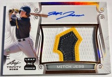 2023 Leaf Trinity Baseball MITCH JEBB RC Pirates Jersey Patch Auto 94/99