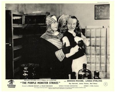 The Purple Monster Strikes 1945 original lobby card Dennis Moore Linda Stirling