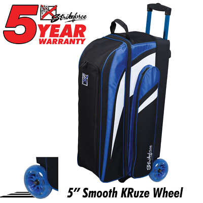 KR Strikeforce Cruiser Smooth Triple Roller Bowling Bag Black/Blue