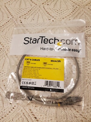 StarTech RJ45 PATCH CAT6 UTP Patch Cable - GRAY - 2FT