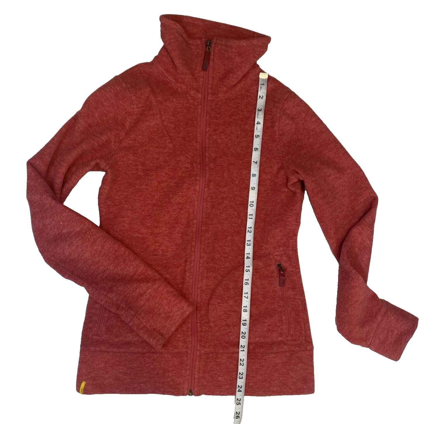 lole fleece fitted full zip long sleeve pockets jacket