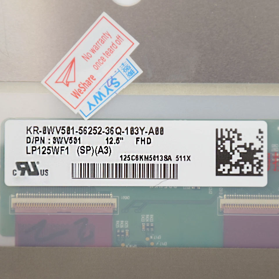 Conjunto de digitalizador táctil de pantalla LCD de 12,5" para Dell XPS 12 9Q33 FHD LP125WF1-SPA3 Foto 4 de 4