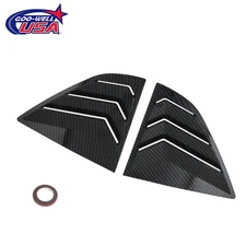 Rear Quarter Side Window Vent Louver Cover Carbon Fiber for Mitsubishi Lancer