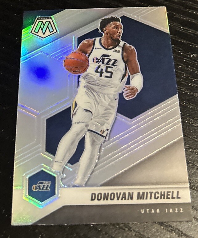 2020-21 Panini Mosaic Donovan Mitchell Silver Prizm