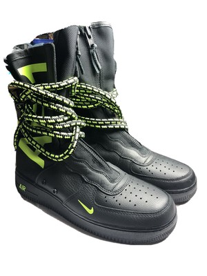 Nike SF Air Force 1 High Black Volt Sneakers Boots Menâs Size 9 AA1128-003 191887699866 | eBay