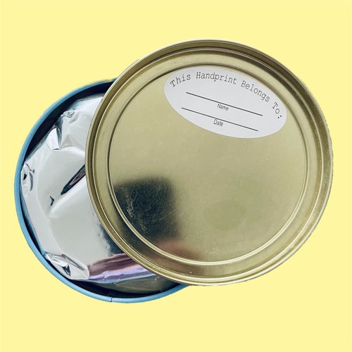 NEW! Child to Cherish Handprints TOWER OF TIME Kit in Sweet Blue Stackable Tins - Picture 6 of 6
