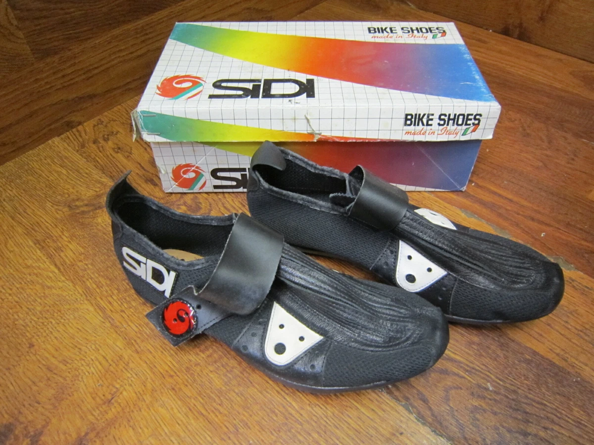 NOS VINTAGE SIDI ROAD TRACK CYCLING SHOES CLEATS SIZE 40 BLACK