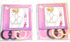 NEW Supportables Bra Converting Clip Racerback Hide Straps - Choose 1 Or 2 Packs