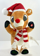 Gemmy Christmas Rudolph The Red-Nosed Reindeer Side Step Musical Dancing Plush