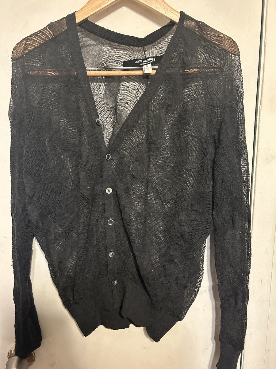 トップス Junya Watanabe CDG Lace Knit Cardigan S JUNYA WATANABE Lace Knit Cardigan Size S-M Dark Gray AS-IS**** | eBay