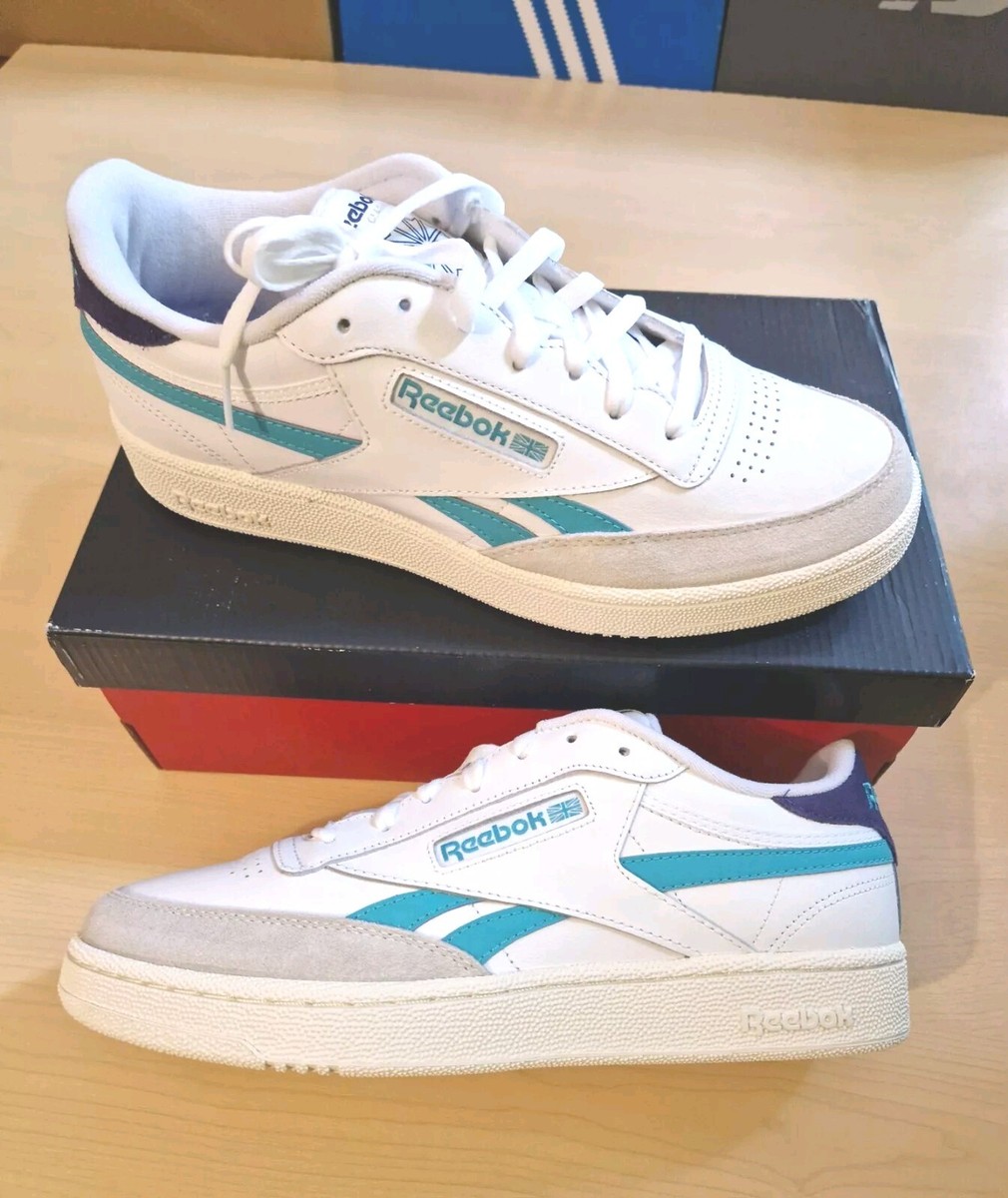 REEBOK CLUB C REVENGE White/Teal/Purple BNIB UK10
