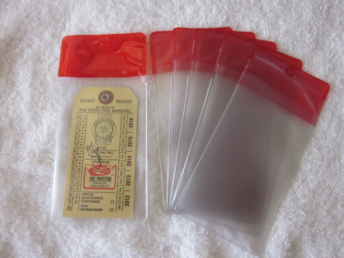 Fire Extinguisher Seal 25-Pack Resealable Fire Extinguisher Tag Covers ...