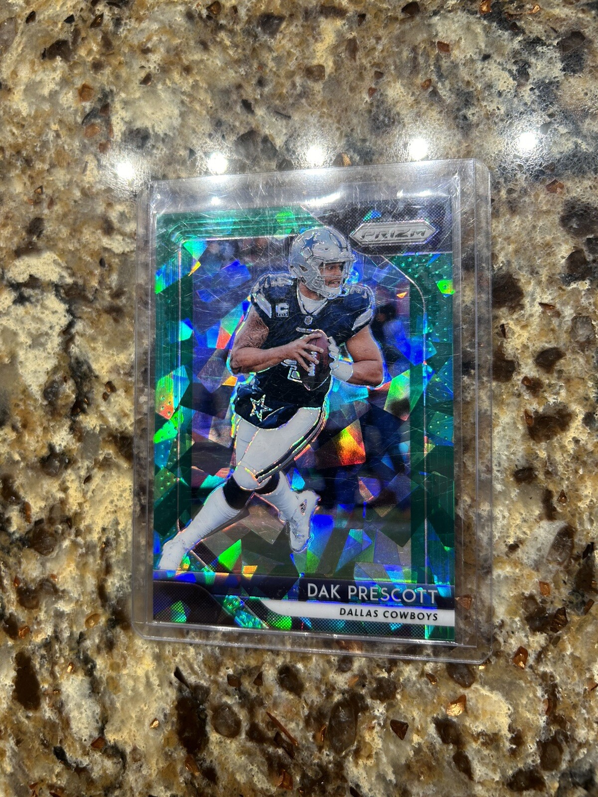 2018 Prizm Panini Green Crystal Ice /75 Dak Prescott Cowboys MSU