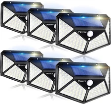 VINHMOR Solar Lights Outdoor 6 Pack, 100LED/3 Modes 270° Lighting Angle Motion S
