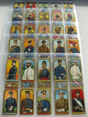 what are tobacco cards c1910's T80 Tobacco Cards - Military Series Blank Back - Complete 50 Card  Set!!!