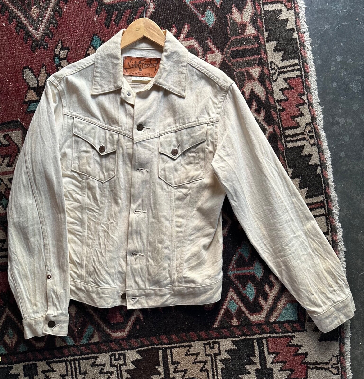 Mister Freedom cowboy trucker jacket wheat denim 38 Gem