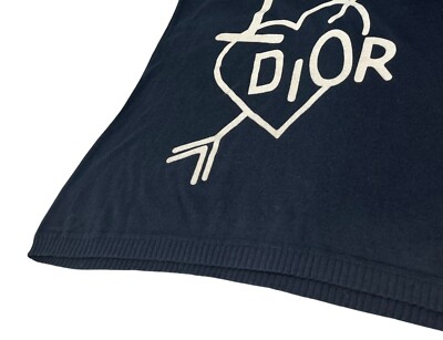Dior 半袖ニット 38 Christian Dior Vintage 2005 Big Logo Knit Tank Top #38 V-neck Dark