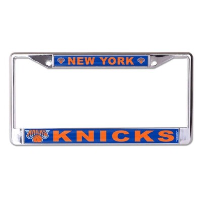 NEW YORK KNICKS MEGA LOGO CHROME LICENSE PLATE FRAME HIGH QUALITY GRAPHICS