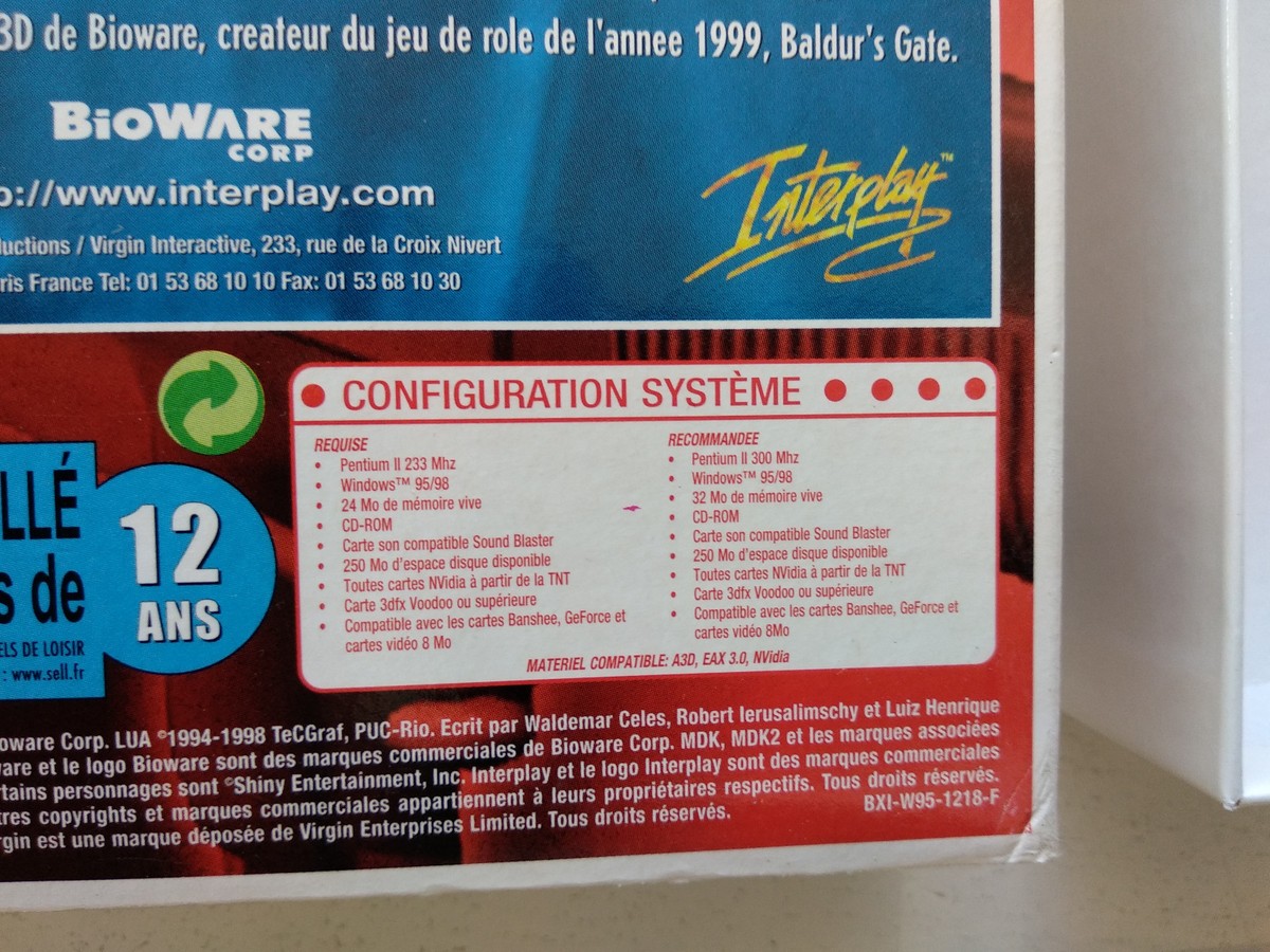 Jeu PC MDK 2 - Version FR Big Box Carton Shiny - Bon état - Aventures