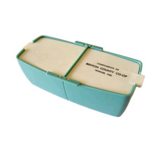 Vintage Remembrance BENTON COUNTY CO-OP Fowler IND Turquoise Condiment Server 