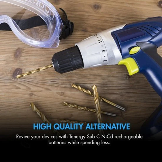 15x Baterías recargables Tenergy 2200mAh SubC NiCd para herramientas eléctricas con pestaña 1,2 V Foto 4 de 4