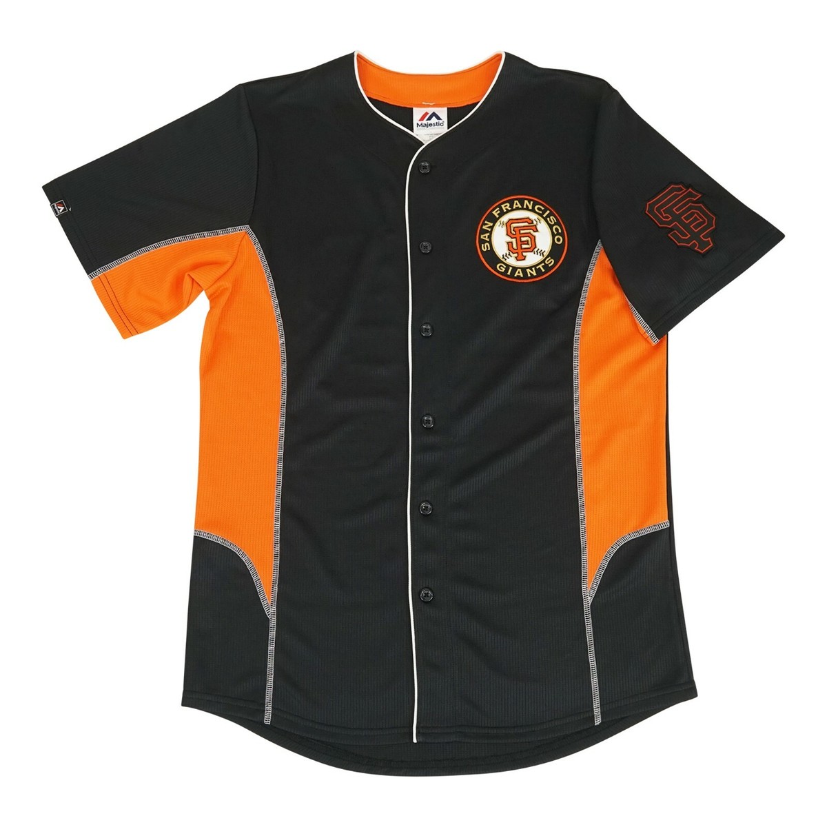 Buster Posey #28 San Francisco Giants Majestic Black/Orange Men's Jersey