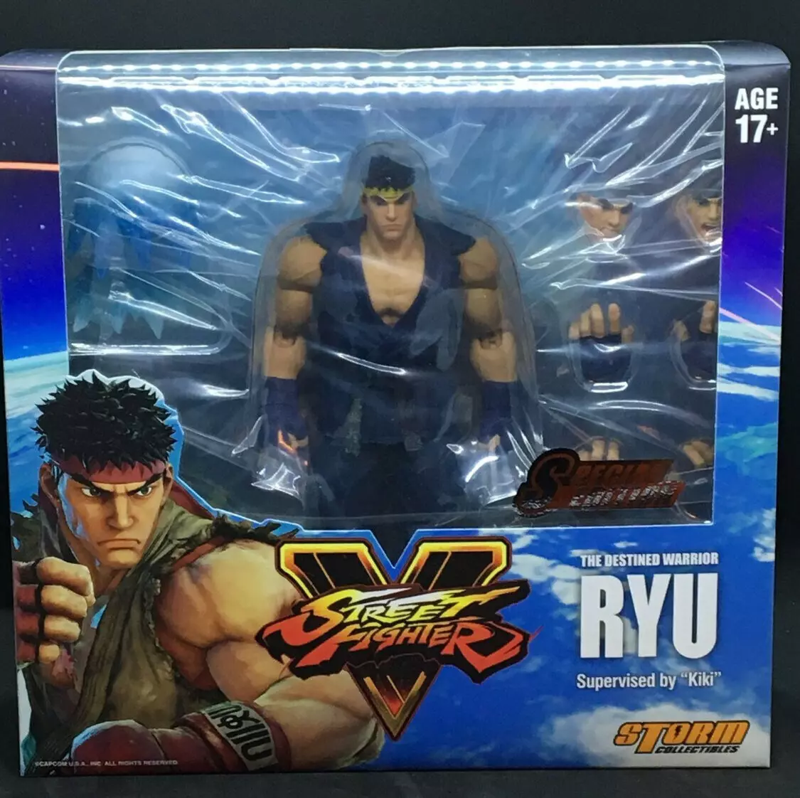 Street Fighter V Storm Collectibles Toy Ryu 7 Action Figure Special Ver  Blue