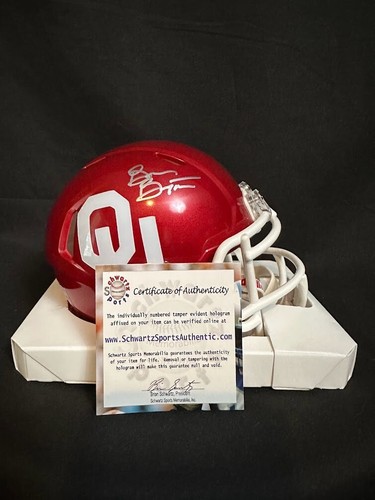 Brian Bosworth Signed Oklahoma Sooners Speed Mini Helmet (Schwartz) - Picture 6 of 7