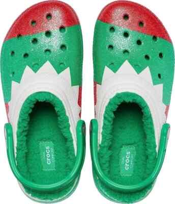 Crocs Unisex Classic Holiday Lined Clogs Fuzzy Slippers Mens 