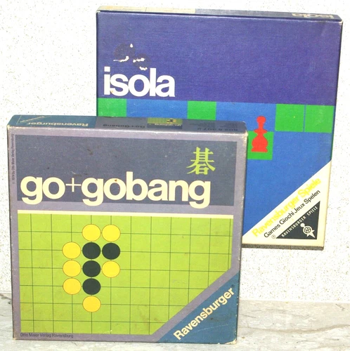 Ravensburger Go + GoBang 1974 & Isola 1972 Complete & Unused all VGC ~ FREEPOST