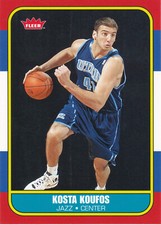 2008-09 Fleer basketball KOSTA KOUFOS 86-87 Retro Rookie card #86R-183 Utah Jazz
