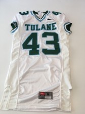 Game Worn Used Nike Tulane Green Wave Football Jersey #43 Size M