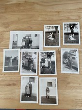 photographs 1941 B W Military Person Home photos of family see Vintage lot of 9