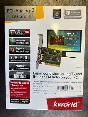 Kworld PC134-A - PCI Analog TV/Video Capture Card - Opened Box But New