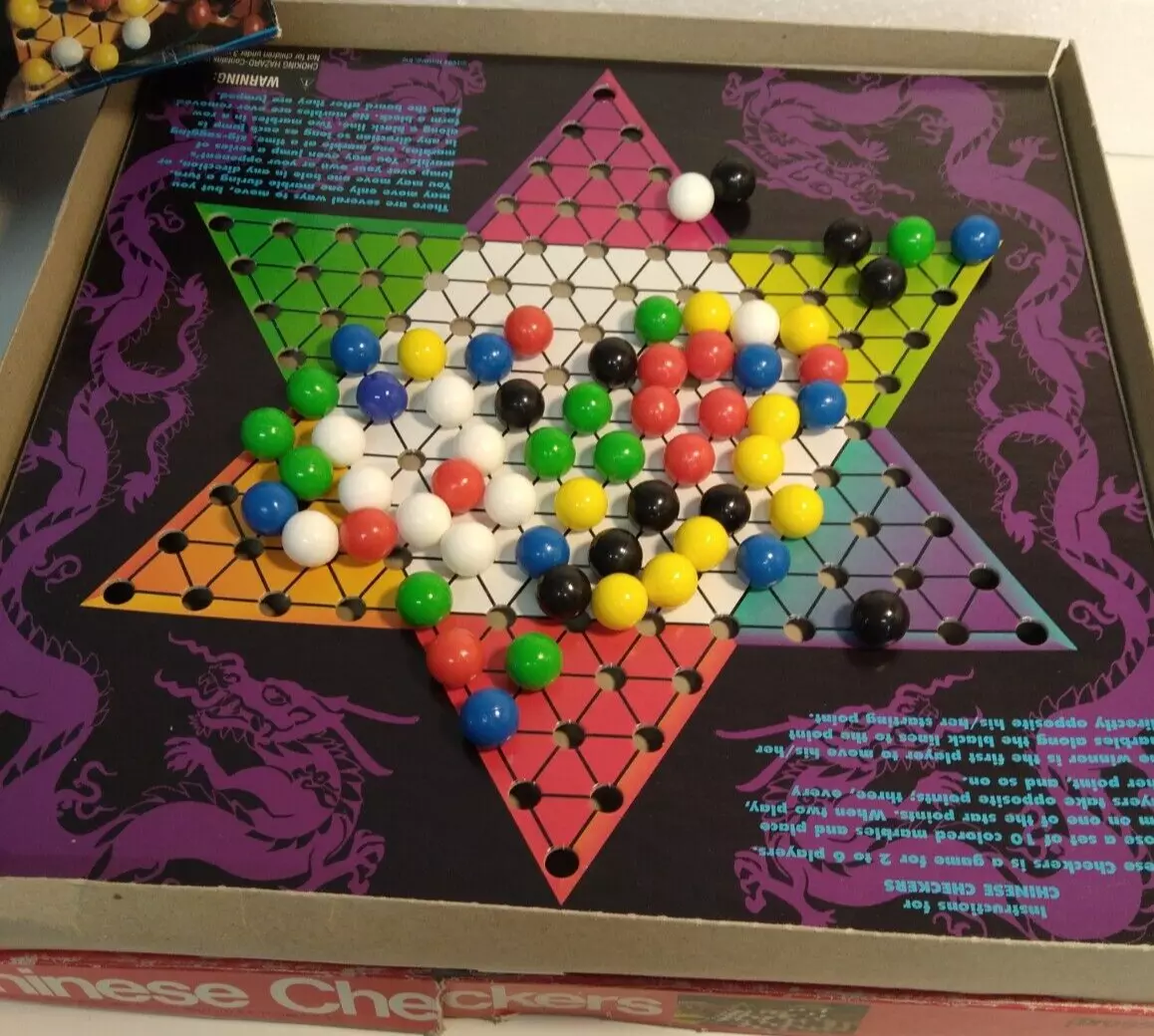 Vintage 1994 Parker Brothers Chinese Checkers 2 6 Players Age 5 Kids board Game
