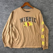 Disney Winnie the Pooh T-Shirt Adult 2X Brown Long Sleeve NWOT