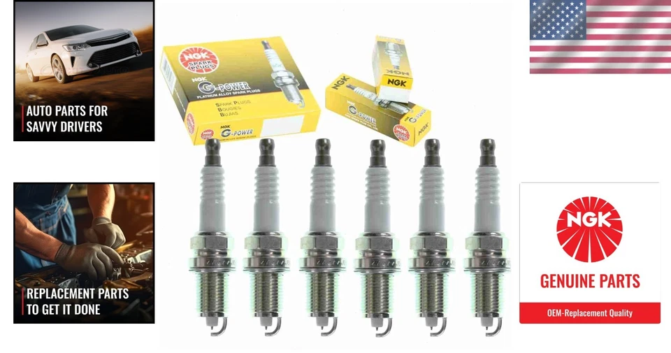 Paquete de 6 bujías NGK G-Power para Acura TL 1999-2003 - Repuesto de ajuste directo Foto 2 de 4