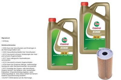 DENCKERMANN Inspektionspaket 10L CASTROL EDGE 5W-30 C3 für KIA Stinger 3.3