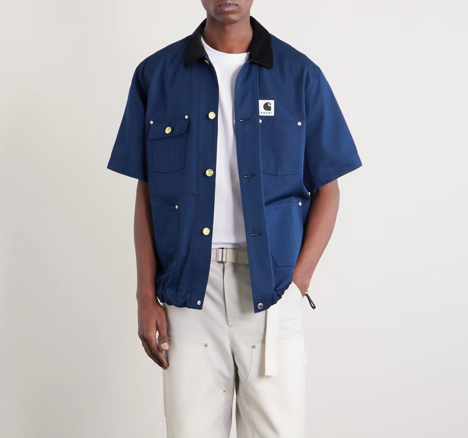 sacai x Carhartt WIP Men's Duck Shirt / Navy / Size 4 ***NEW WITH