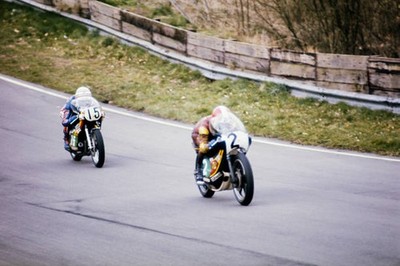 Tony Rutter Yamaha leads Charlie Williams Yamaha Transatlantic Tro- Old Photo 1
