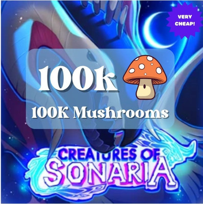 100K Mushroom (Mush) - Creatures of Sonaria (COS) - Fast Delivery!