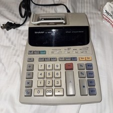 Sharp EL-1801V Printing Calculator New Rolls 8 12 Digit/ 2 Color Printer